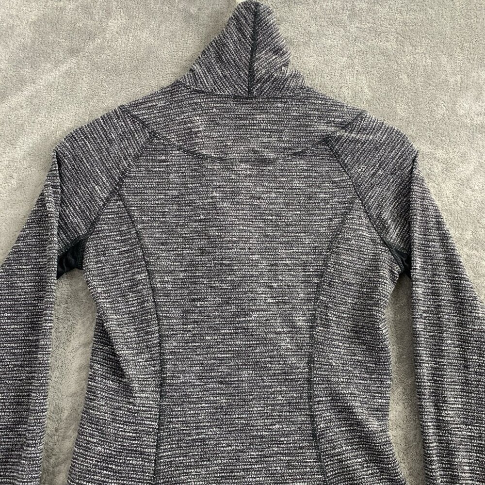 Lululemon Think Fast Pullover Women 4 Gray Herringbone 1/4 Sweatshirt Athleisure - Picture 7 of 7